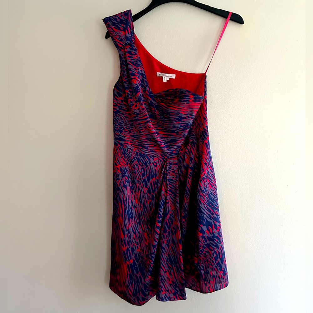 BCBG One Shoulder cocktail party mini dress